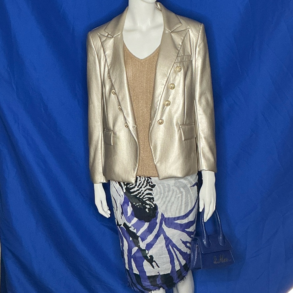 Generation Love Metallic Gold Blazer